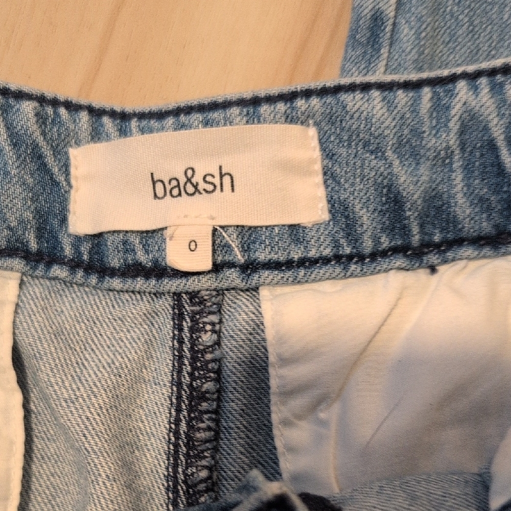 ba&sh High Rise Wide Leg Light Blue Pleated Boyfriend Jeans - Picture 4 of 7